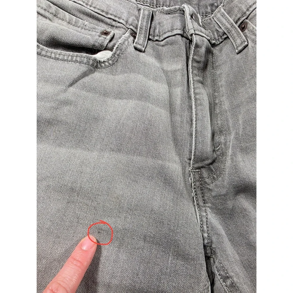 Levi's 531 Athletic Slim Jeans Mens 34x30 (Fits 34x28) Gray Distressed Denim